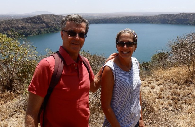 AfID volunteers in front of lake in Tanzania